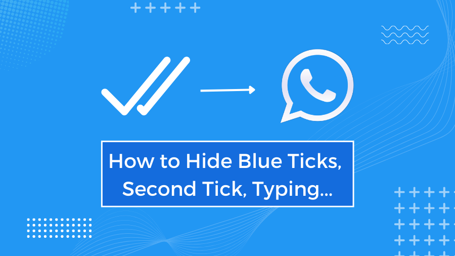 Blaue Häkchen ausblenden, zweites Häkchen, Tippen auf WhatsApp Plus