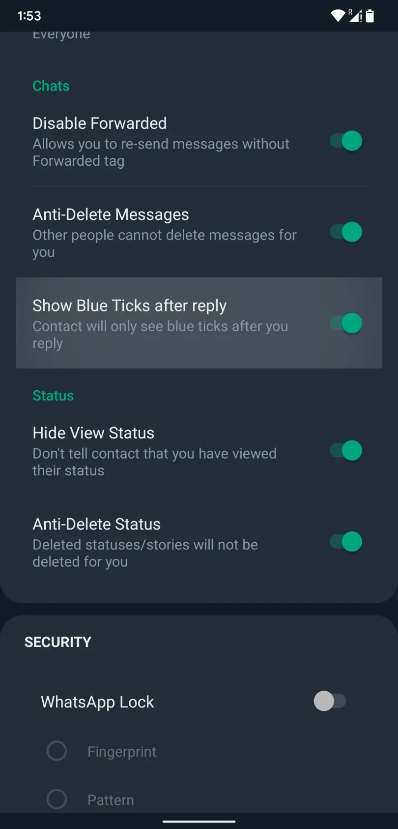 WhatsApp प्लस एपीके S7