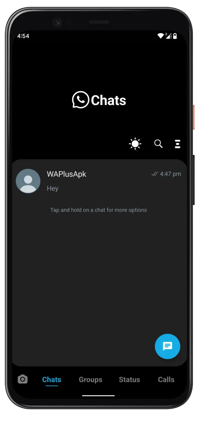 Blue WhatsApp Plus Interface 2