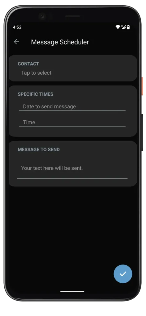 Blue WhatsApp Plus Message Scheduler